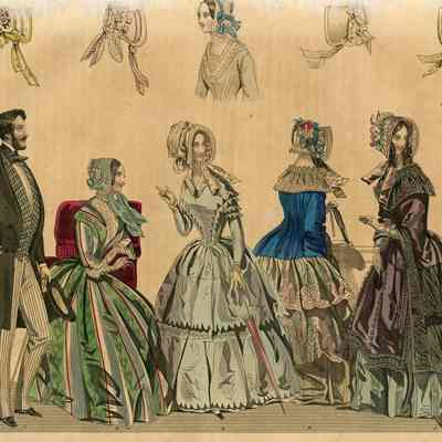 Man in Checked Waistcoat, 4 Ladies and Heads