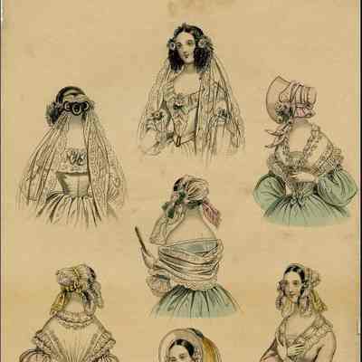 7 Torsos, Displaying Veils and Deep V Necks
