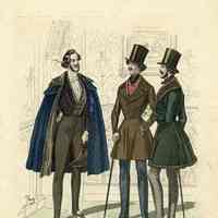 3 Men in a Parlor, Coats and Cape