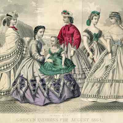 Godey’s Fashions for August 1864