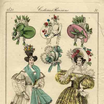 Day Dresses, One Yellow, 4 Hats