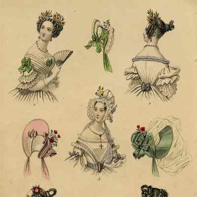5 Torsos, 4 Drawings, Notably Large Green Bonnet