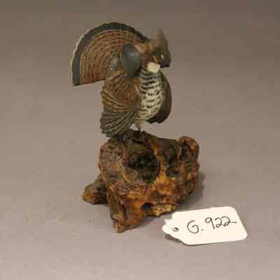 Miniature Ruffed Grouse carving