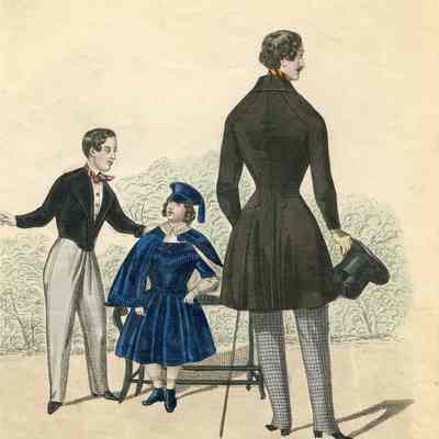 A Man and Two Boys in the Park