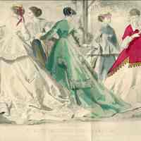 5 ladies on a Porch By a River, Red Tunic