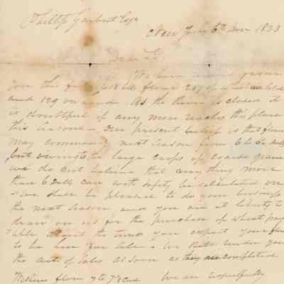 Letter from Eli Hart to Phillip Garbut, 1823