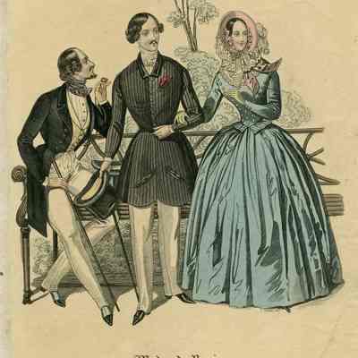 2 Men and Lady by an Iron Bench