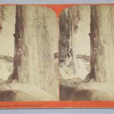 Giant Icicle below Table Rock - Niagara - 1875.