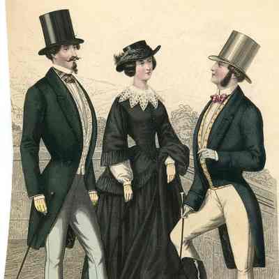 2 Men and a Lady in a Riding Habit