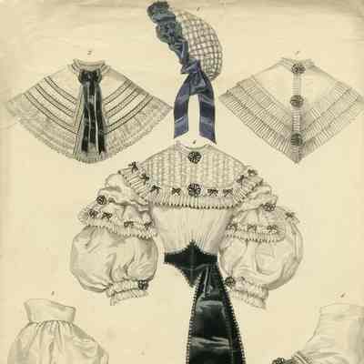 Shirt with Long Side Streamers, Pelerines, Snood, Etc.