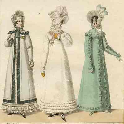 Ladies in Walking Dress, Green Pelisse
