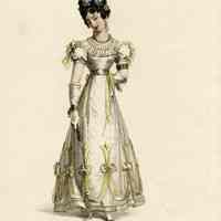 Ball Dress, Yellow Looped Ribbon Ornament