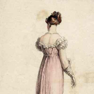 Evening Dress, Soft Pink Dress with Train