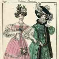 2 Ladies Coat, Tippet Costumes Parisiens