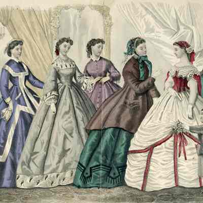 Godey’s Fashion for January 1866