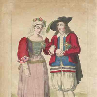 French Peasant Wedding Couple