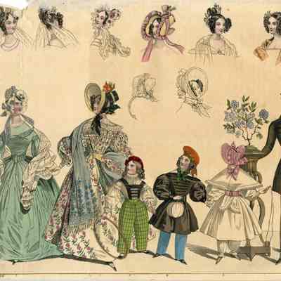 1 Man, 2 Ladies, 2 Boys, 1 Girl, Several Ladies' Heads