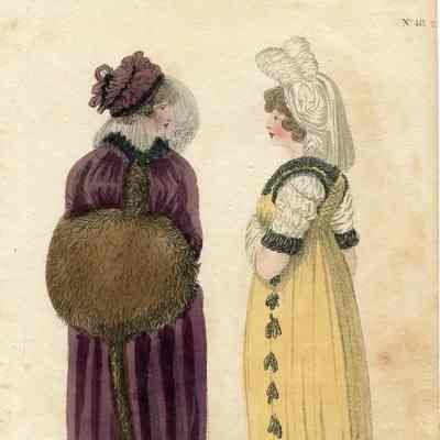 Purple Walking Dress and Yellow Evening Dress