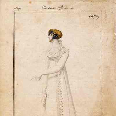 White Pelisse with Dagged Edges
