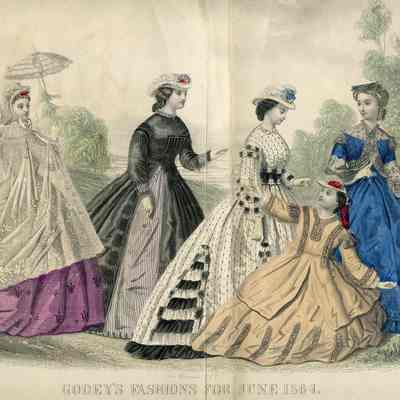 Godey's Fashions for June 1864