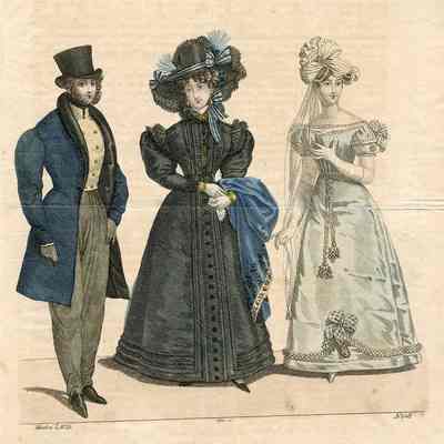 Man in Blue Coat, Lady in Black, 1 in Pearls