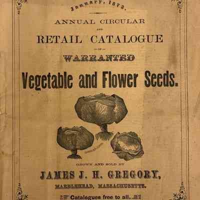 James J H Gregory Seed Catalogue, 1873