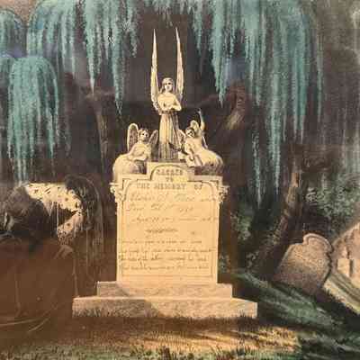 Mourning Lithograph