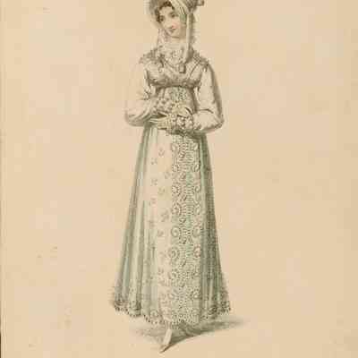 Brighton Walking Dress, Tall Bonnet