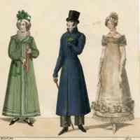 2 Ladies and 1 Man in Blue Frock Coat
