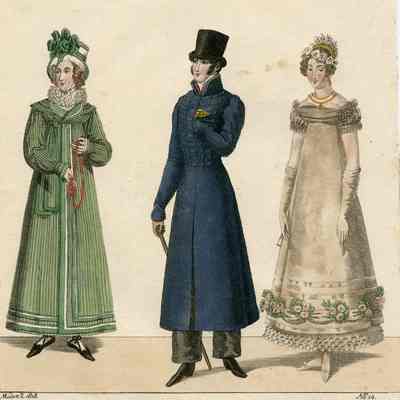 2 Ladies and 1 Man in Blue Frock Coat