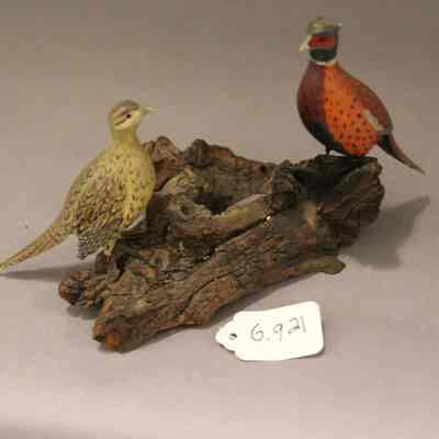 Miniature Ringed Necked Pheasant carving
