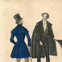 2 Men, One in Check-Line Cape