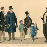 4 Men and 2 Boys; 1 in Blue Cloak