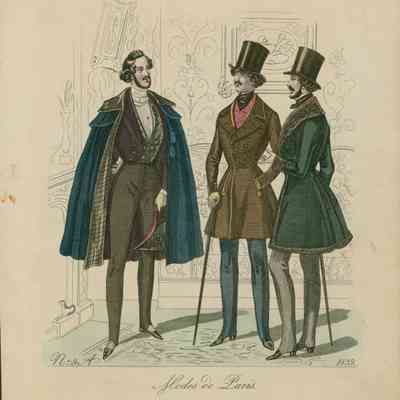 3 Men in a Parlor, Coats and Cape