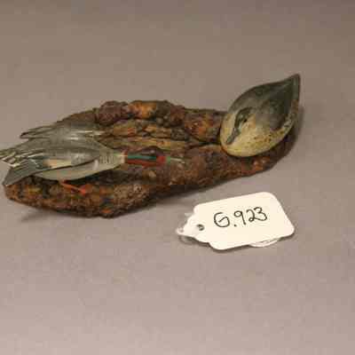 Miniature Green Winged Teal carving