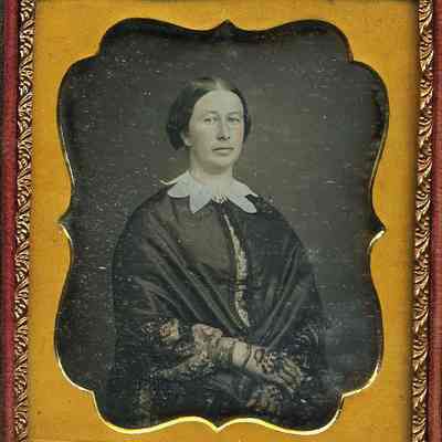 Lady with Silk Capelet and Mitts