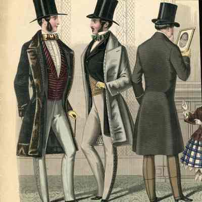 6 Men and Boy in Parlor with Green Carpet
