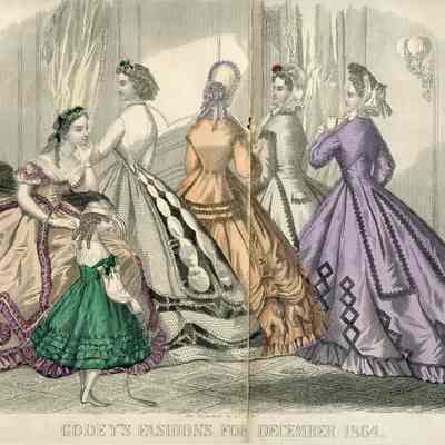 Godey’s Fashions for December 1864