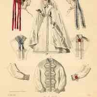 Bride, 2 Caps, 2 Chemisettes with Cuffs, Bed Gown - Image 2