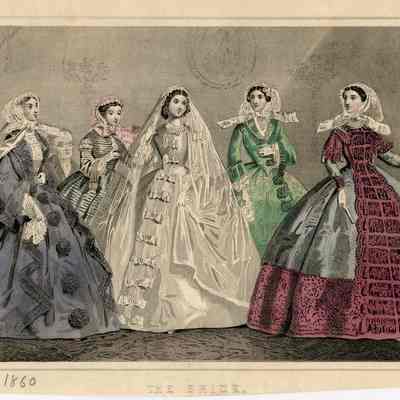 Bride and Friends in a Parlor