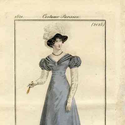 Blue Evening Dress with Sculptural Border