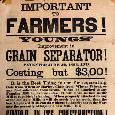 Advertisement, Grain Separator