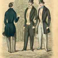 3 Men Conversing on a Wooded Path