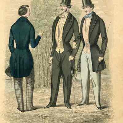 3 Men Conversing on a Wooded Path