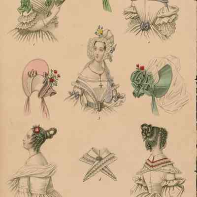 5 Torsos, 4 Drawings, Notably Large Green Bonnet