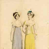 2 Women in Simple Evening Dress 1802