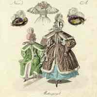 2 Ladies Showing a Fancy Coat / Cape