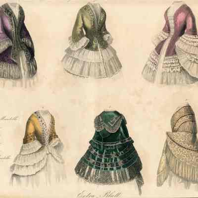 6 Mantles with Fringe or Frills