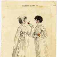 2 Ladies in Trained White Dresses