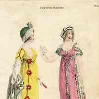 2 Ladies in Trained Dresses with Tunics